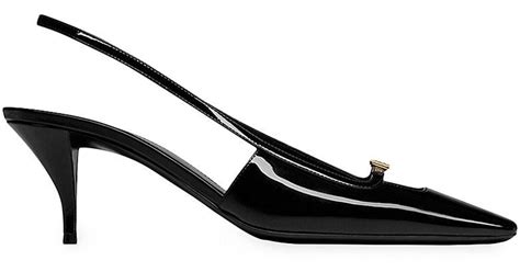 ysl black slingback|YSL slingback pumps.